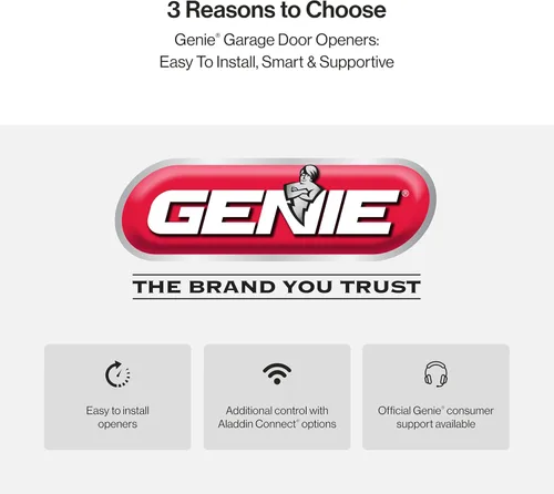 Vista 12 de Genie StealthDrive Connect 7155-TKV - Abridor de puerta de garaje con transmisión por correa inteligente