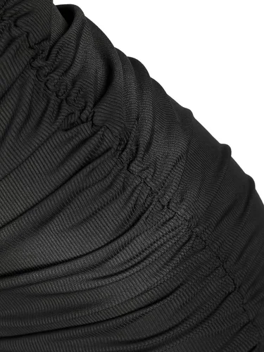 Vista 7 de ZAFUL Vestido ajustado de verano para mujer, sin mangas, cuello redondo, acanalado, ajustado, fruncido, elástico, para fiesta, club, mini vestido