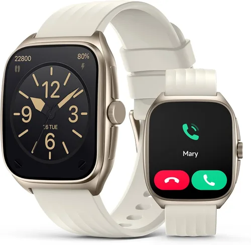Vista 10 de SOUYIE Smart Watch with SOS, 1.85" AMOLED Display Fitness Tracker, Heart Rate Blood Oxygen Sleep Monitor for Men Women, IP68 Waterproof Sport Watch