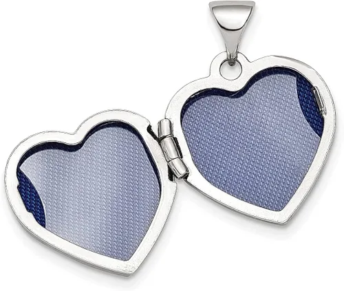 Vista 4 de Collar de plata de ley 925 con dije de corazón de mamá de cristal preciosa con foto de corazón cadena con medallón que sostiene fotos joyería fina
