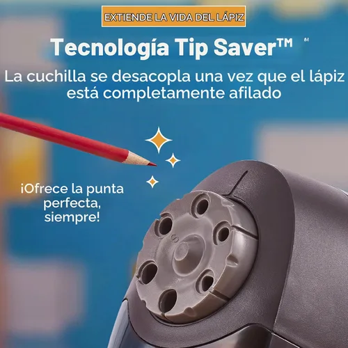 Vista 7 de Bostitch Office QuietSharp 6 sacapuntas eléctrico, sacapuntas de aula resistente, selector de tamaño con 6 tamaños diferentes, para lápices