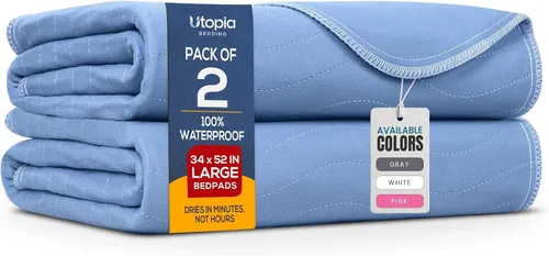 Vista 18 de Utopia Bedding Almohadillas lavables reutilizables 18" x 24" (Paquete de 4), almohadillas de cama impermeables de alta absorción para incontinencia