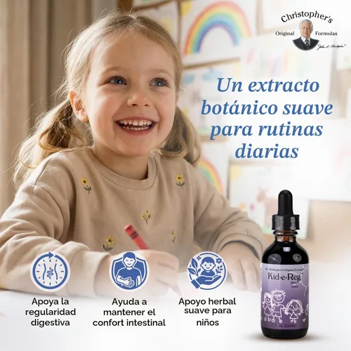 Vista 7 de Dr. Christopher's Formula Original Kid-E-Reg - Tónico intestinal, 2 onzas líquidas