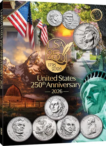 Vista 8 de Whitman Carpeta de monedas de celebración de América 250 P & D Mentas #5537
