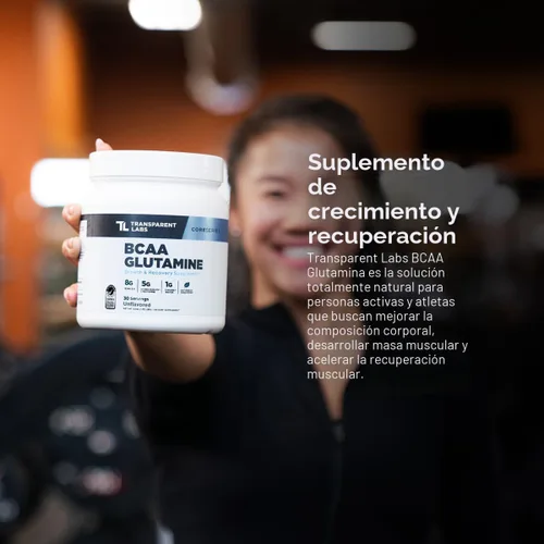 Vista 4 de Transparent Labs BCAA Glutamina - 30 porciones, limonada de fresa