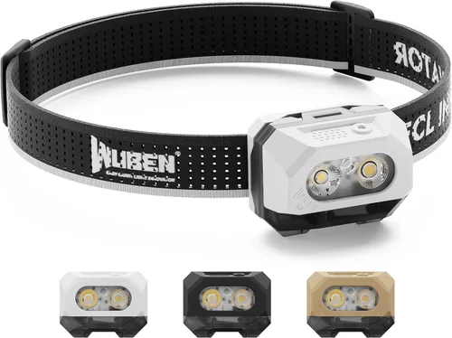 Vista 11 de WUBEN Linterna frontal LED H4 recargable, 800 lúmenes, linterna frontal súper brillante, linterna frontal impermeable IP68 con sensor de movimiento
