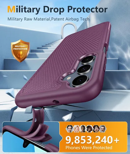 Vista 809 de FNTCASE Funda para iPhone 17 Pro: Fundas delgadas translúcidas de color azul claro compatibles con MagSafe, protección completa de la cámara