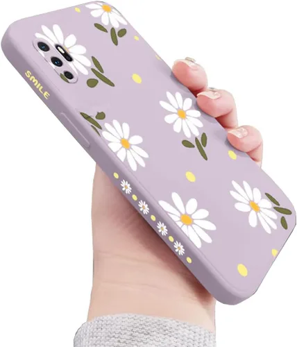 Vista 9 de Funda para Galaxy Note 10 Plus, diseño de margaritas, protección de lente de cámara, a prueba de golpes, TPU parachoques de silicona líquida, fundas