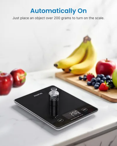 Vista 5 de RENPHO Báscula digital de cocina inteligente, báscula de peso de alimentos con calculadora nutricional, báscula de gramos para pérdida de peso, Negro