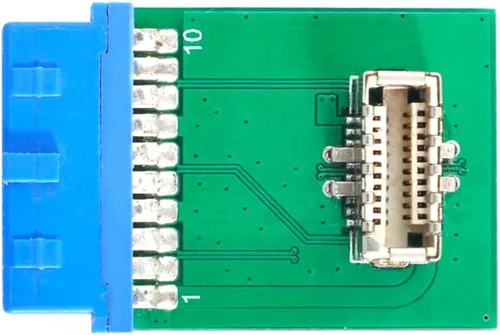 Vista 8 de xiwai USB 3.1 Panel frontal Socket Key-B Tipo-E a USB 3.0 20Pin Header Adaptador de extensión macho para placa base