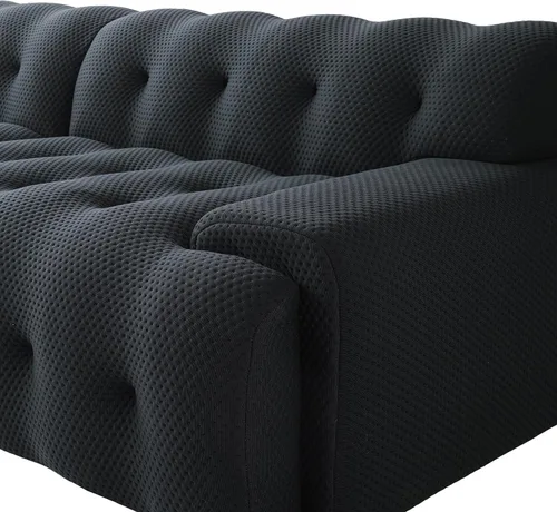 Vista 8 de Sofá modular modular de 86.6 pulgadas, sofá biplaza de gran tamaño, tela de malla 3D, cómodo sofá de nube, sofá curvado para sala de estar, oficina