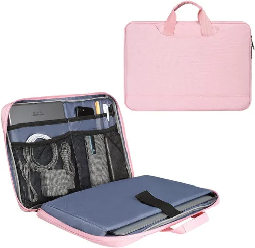Vista 9 de Maletín resistente al agua con asas para computadora portátil de 11.6"-12.9" para mujer portafolio para Acer R 11 11.6 Chromebook, ASUS Chromebook