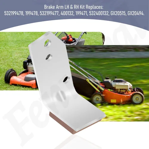 Vista 7 de Fennoral 532199471 & 532199478 Brazo de freno LH/RH Kit W/Parte para Husqvarna AYP Craftsman Poulan Lawn Mower 199471 199478 532199470