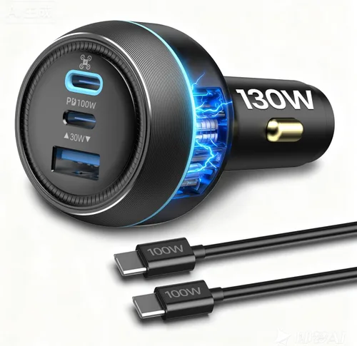 Vista 11 de LKTOP Cargador de coche Drone de 130 W para DJI/Potensic/Holy Stone/Skyrover, adaptador de corriente USB-C/USB-A de 3 puertos para DJI