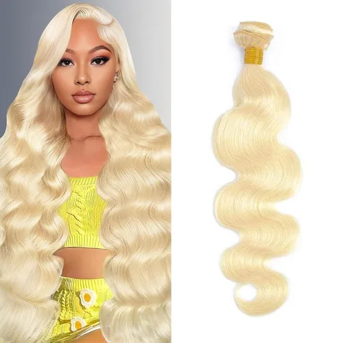 Vista 18 de Extensiones de cabello humano ondulado rubio 613 de 12 pulgadas, 100% sin procesar, grado 14A, cabello humano virgen brasileño sin procesar, 1