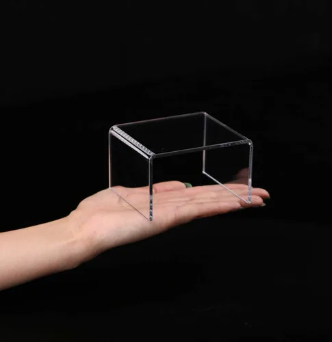Vista 6 de Jusalpha Paquete de 12 elevadores de acrílico transparente para joyas, expositor de elevadores para figuras Funko POP, soportes transparentes