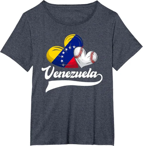 Vista 51 de Camiseta de béisbol venezolana con diseño de corazón y bandera de Venezuela, Negro