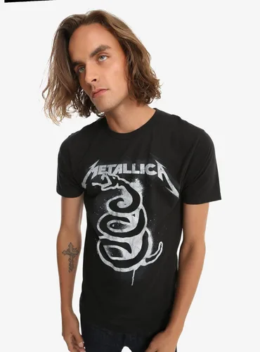 Vista 2 de Metallica Black Album Art Camiseta Negro