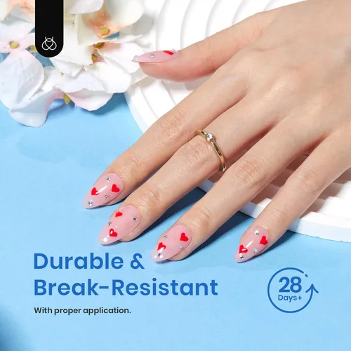 Vista 5 de Beetles Gel Nail Tips Easy Nail Extension Etch X Nail Tips 504Pcs
