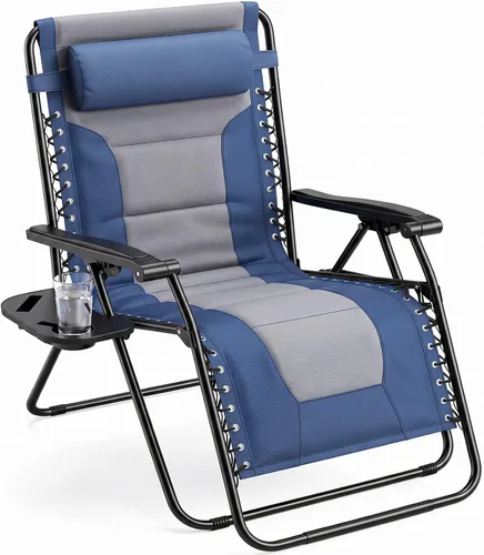 Vista 14 de Sweetcrispy Sillones acolchados de gran tamaño de gravedad cero azul-gris