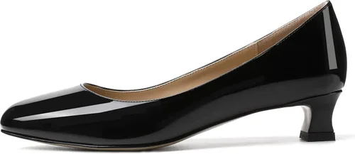Vista 2 de SKYSTERRY Zapatos de vestir de oficina para mujer, punta redonda, carrete de patente, tacón bajo, zapatos de vestir de oficina de 1.5 pulgadas