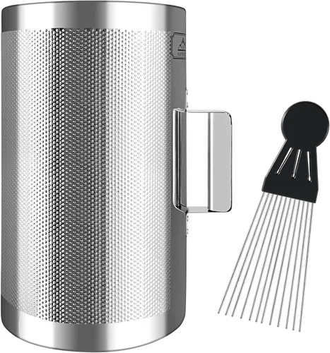 Vista 15 de EastRock Güiro Shaker de Acero Inoxidable de 8" x 3" Instrumentos Musicales de Percusión con Rascador Instrumento de percusión Profesional Banda