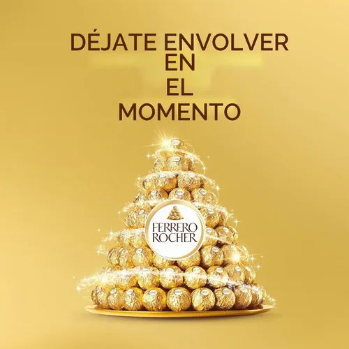 Vista 3 de Ferrero Rocher - Juego de regalo de chocolate, bombones de chocolate con avellana y leche, caja de 42 piezas