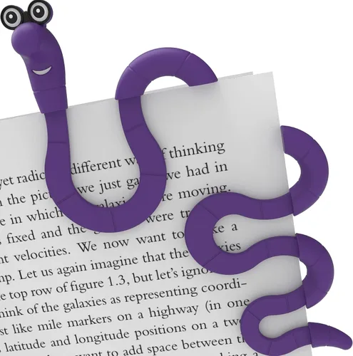 Vista 12 de Wally The Bookworm - Marcadores de clip para niños, estudiantes, mujeres y hombres, bonito marcapáginas y soporte de página, idea de regalo única