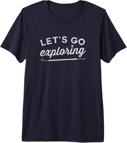 Vista 5 de Lets go exploring funny dental dentist higienist assistant Premium Camiseta, Negro, S