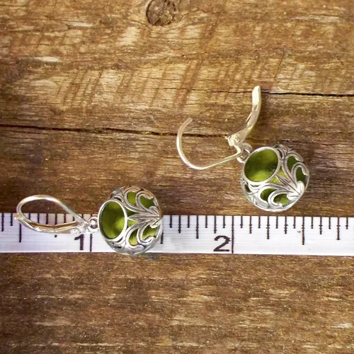 Vista 53 de Bottled Up Designs Aretes de encaje vintage hechos a mano, plata esterlina, ecológicos, fabricados en Estados Unidos, regalos de cumpleaños, día