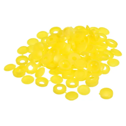 Vista 28 de uxcell 100 tapas de rosca con bisagras de 0.118 pulgadas (0.118 in), cubiertas de plástico para tornillos plegables para arandela, cubierta