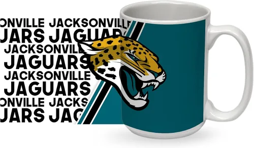 Vista 21 de Rico Industries NFL Football 15 oz White Ceramic Mug