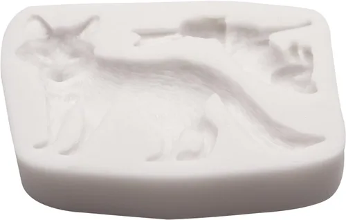 Vista 8 de Moldes de silicona de animales Fox Squirrel Rubbit Woodland Animal Pine Cono Molde para decoración de pasteles Decoración de cupcakes Candy