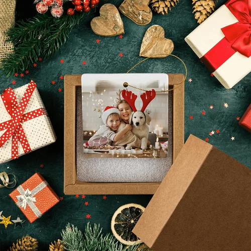 Vista 28 de Adornos de Navidad personalizados, adorno con foto personalizada, nuestro primer árbol de Navidad colgante 2024, decoración regalo para Navidad