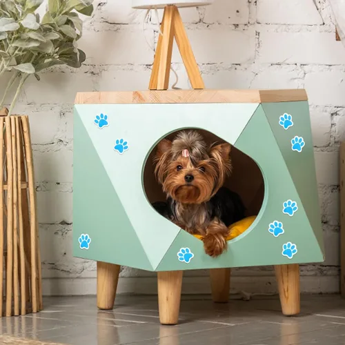 Vista 19 de 500 calcomanías coloridas con estampado de patas, calcomanías autoadhesivas de pata de perro de 1 pulgada 6 Colors for Kids Crafts, Student