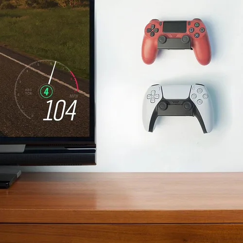 Vista 7 de Monzlteck Nuevo soporte de pared para controlador PS4, compatible con controlador PS5, aplicación sin tornillos (individual)