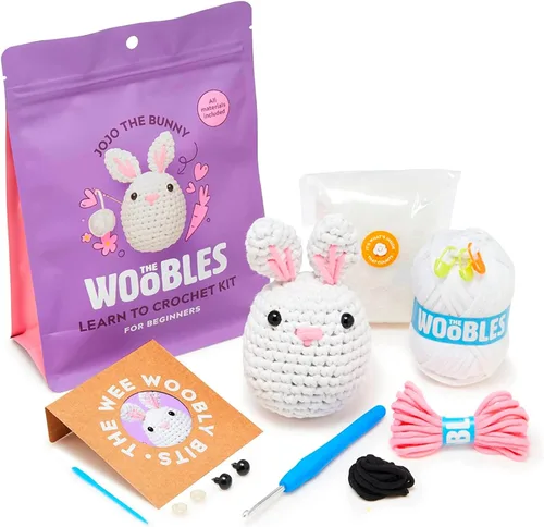 Vista 19 de The Woobles Kit de ganchillo para principiantes, kit de animales de punto y ganchillo fácil de artes y manualidades, como se ve en Shark Tank