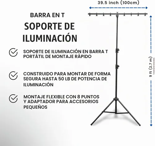 Vista 2 de Chauvet DJ CH06 soporte ligero para Iluminación con barra en T