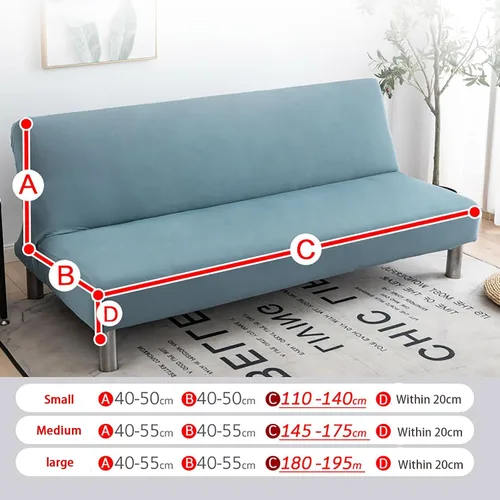 Vista 5 de Funda de sofá sin brazos, protector de muebles, funda elástica para sofá sin apoyabrazos, funda de elastano elástica para niños, mascotas y perros