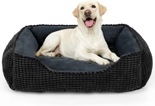 Vista 17 de MIXJOY Cama Ortopédica Rectangular Lavable para Perros Pequeños, Medianos y Grandes, Suave Calmante, Cama Duradera para Cachorros Durmientes Cojín