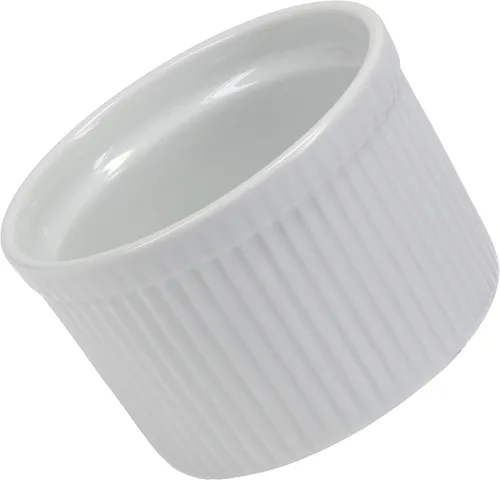 Vista 8 de BIA Cordon Bleu Classic - Plato de soufflé alto de 10 onzas, juego de 4, color blanco
