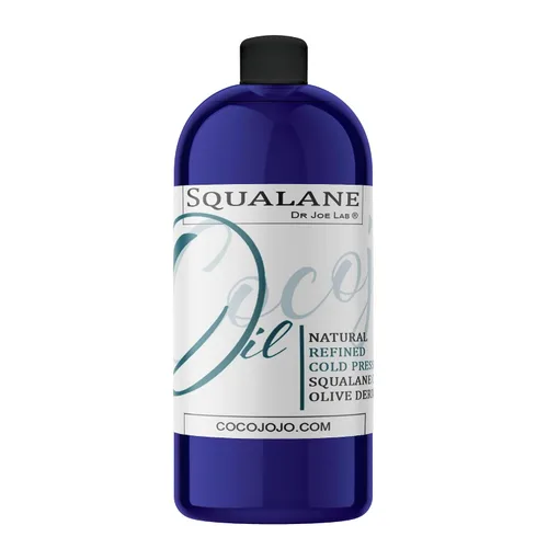 Vista 10 de Dr Joe Lab Aceite de escualano puro derivado de plantas, refinado prensado en frío de aceitunas, aceite portador vegano sin diluir para cara, piel