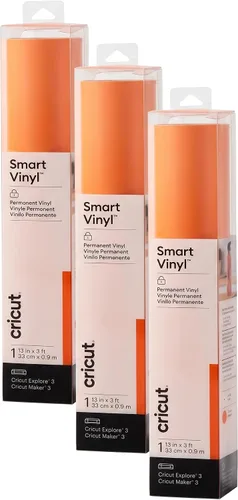 Vista 10 de Cricut Vinilo permanente inteligente, negro, paquete de 3 rollos de 3 pies (13"x36") vinilo adhesivo para manualidades, corte sin tapete para cortes