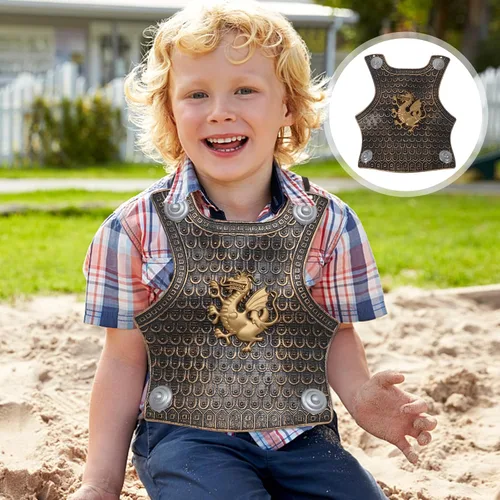 Vista 8 de TOYANDONA Escudo infantil de juguete medieval escudo para niños, juguetes para niños, 2 piezas, soldado, juego de rol, disfraz retro