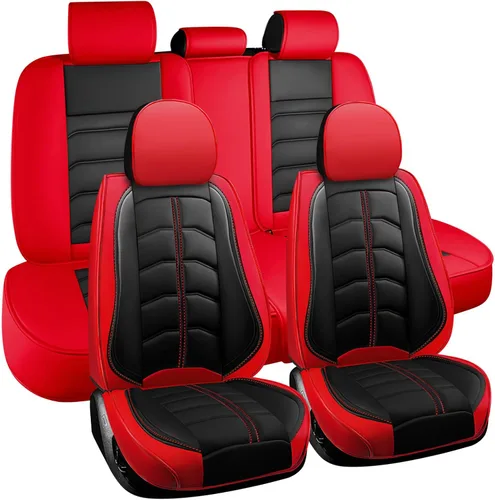 Vista 19 de Funda de asiento de automóvil para Mini Cooper 2002-2012, duradera, resistente al desgaste, impermeable, transpirable, sin olor, accesorios para Rojo