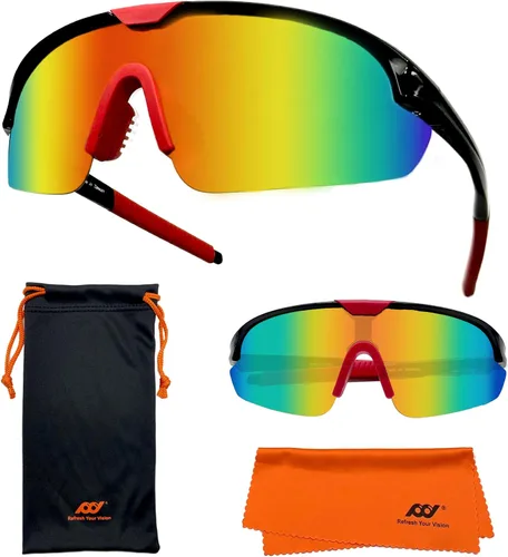 Vista 8 de XII WY escudo polarizado jóvenes niños junior deportes gafas de sol ciclismo correr golf béisbol para niños niñas