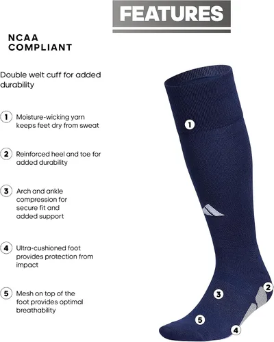 Vista 2 de Adidas Calcetines sobre la pantorrilla, de uso general, para todo deporte, 1 par