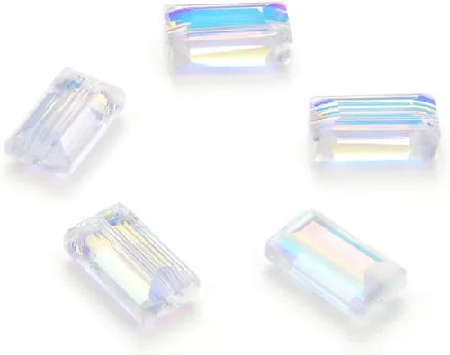 Vista 15 de 25 piezas Adabele cuentas austriacas de cristal facetado de 14 mm, rectangulares sueltas, amatista, compatibles con cristales Swarovski Preciosa