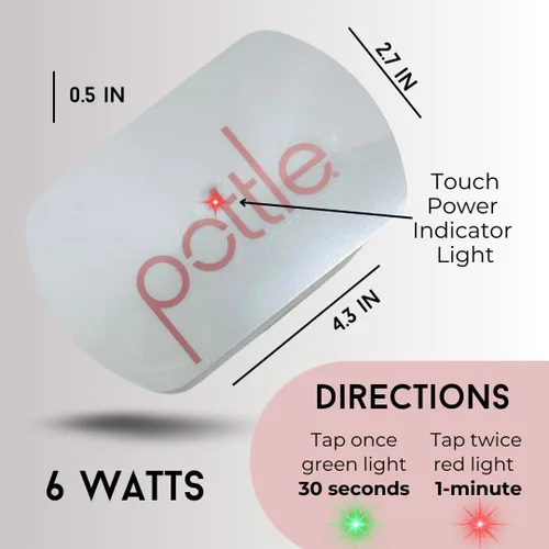 Vista 4 de Pottle - Mini luz UV para uñas, lámpara de uñas UV, luz de uñas para uñas de gel con 2 temporizadores para extensión rápida de uñas, lámpara LED