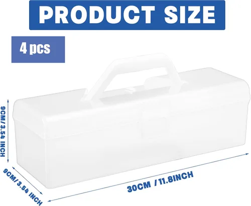 Vista 2 de Vicenpal Caja de almacenamiento de tarjetas coleccionables de plástico transparente, juego de cajas de tarjetas para 600-1000 Plus, portátil